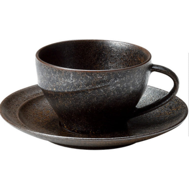 [Japanware] Crystal Brown Coffee Cup & Saucepan Set 水晶啡 咖啡杯連碟套裝
